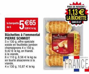 bûchettes à l'emmental pierre schmidt