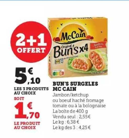 bun's surgelés mc cain