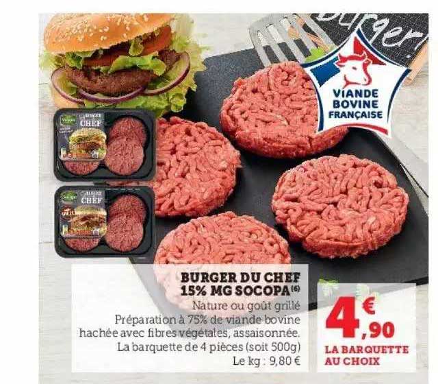 Burger Du Chef 15% Mg Socopa