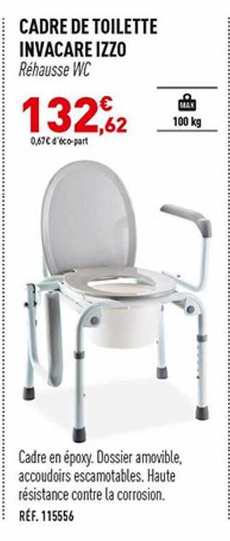 cadre de toilette invacare izzo
