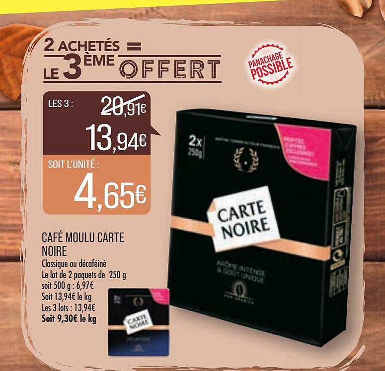 Café Moulu Carte Noire