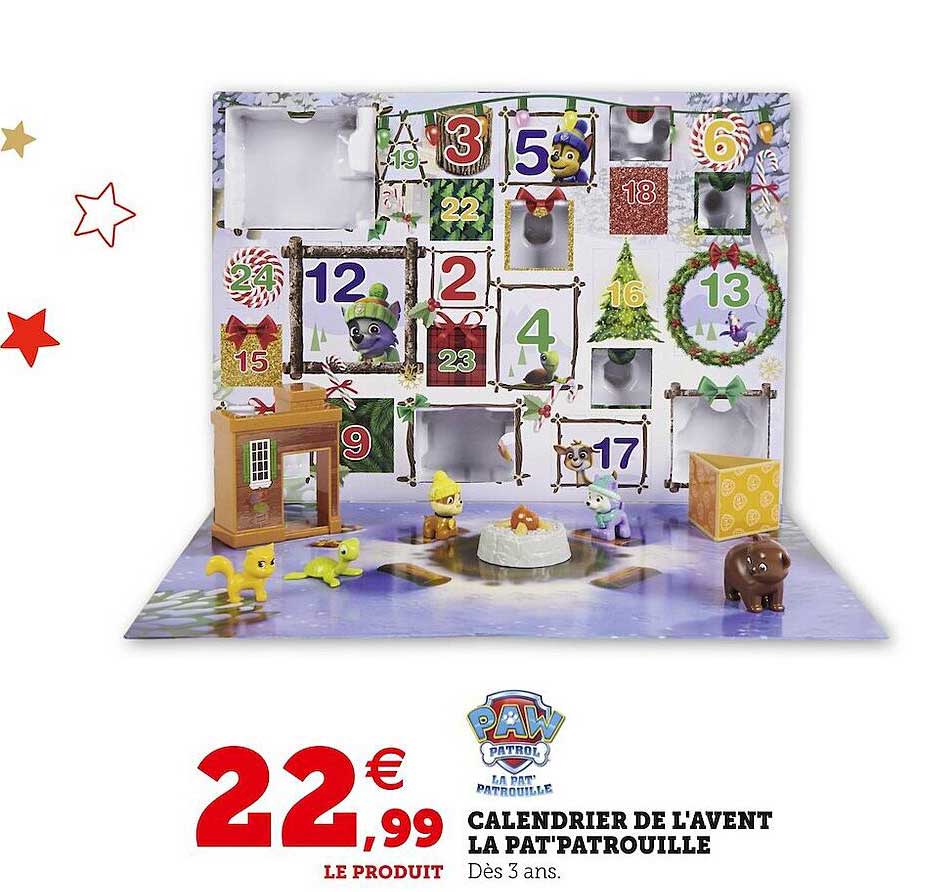 calendrier de l'avent la pat' patrouille