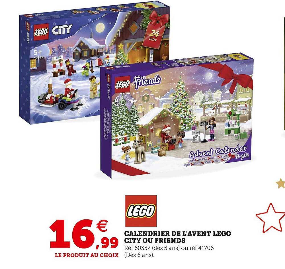 Calendrier De L'avent Lego City Ou Friends