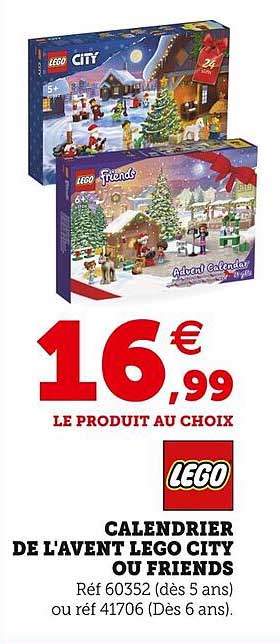 calendrier de l'avent lego city ou friends