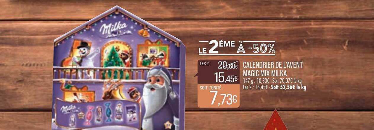calendrier de l'avent magic mix milka