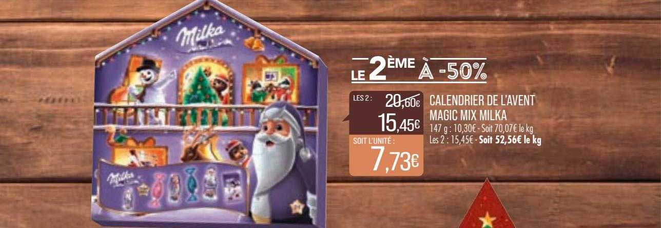 calendrier de l'avent magic mix milka
