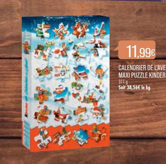 calendrier de l'avent maxi puzzle kinder