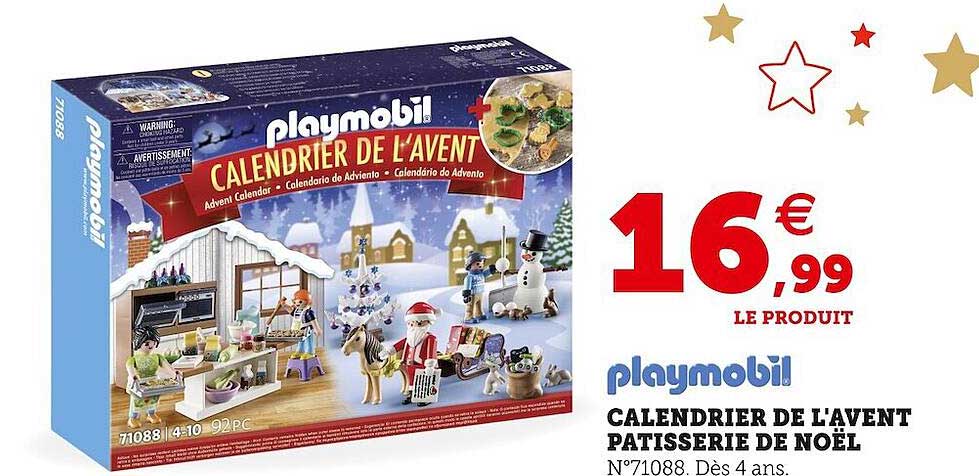calendrier de l'avent pâtisserie de noël playmobil