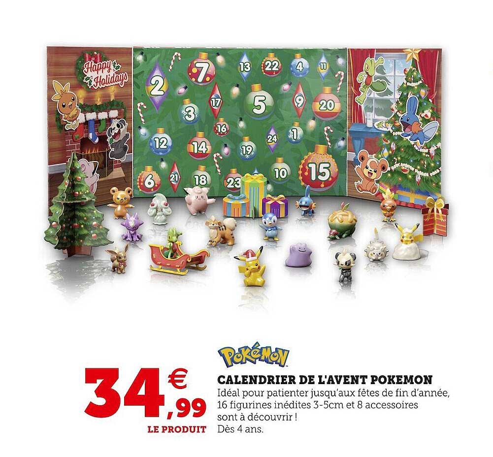 calendrier de l'avent pokémon