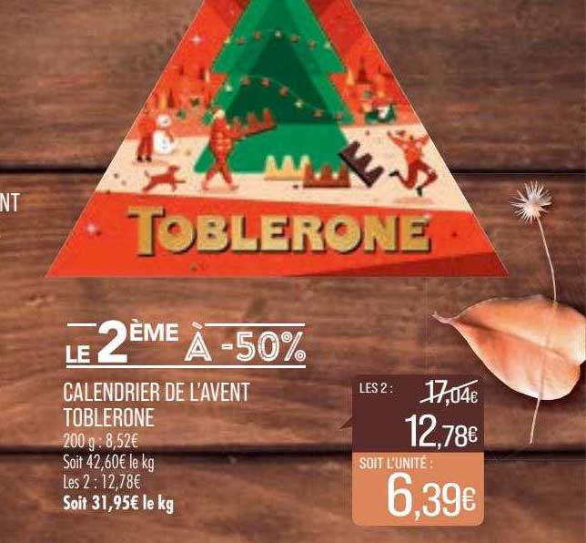 Calendrier De L'avent Toblerone