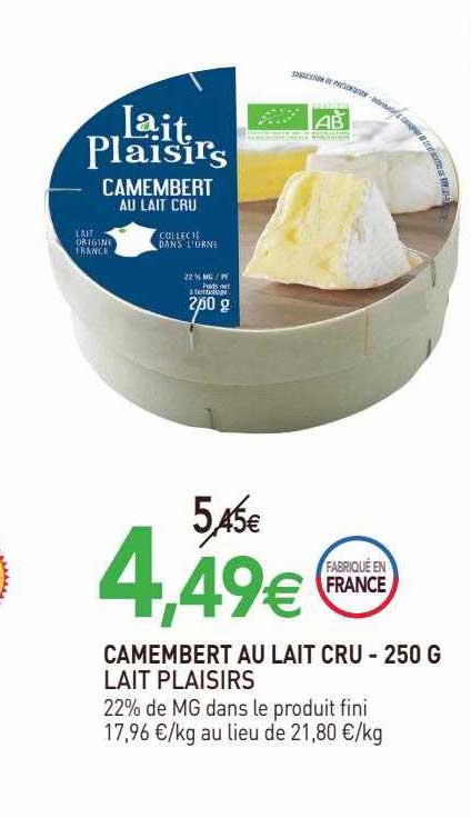camembert au lait cru lait plaisirs