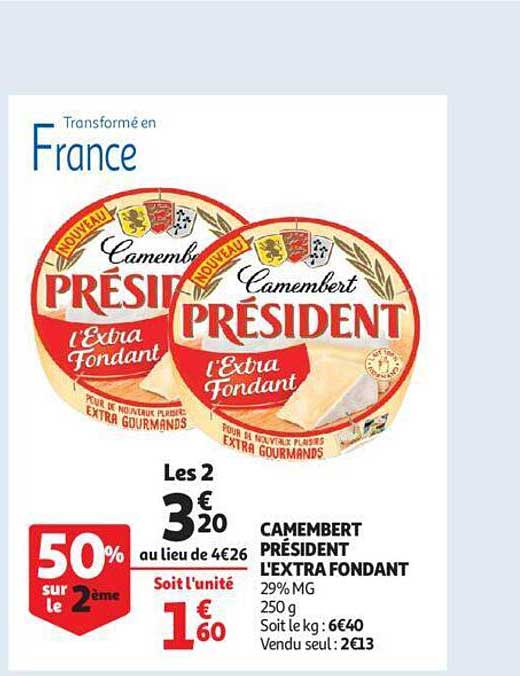 Camembert Président L'extra Fondant