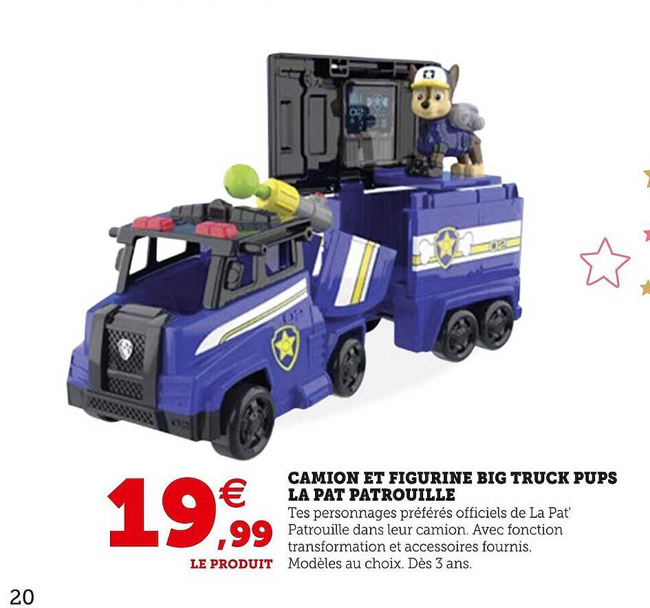 camion et figurine big truck pups la pat patrouille