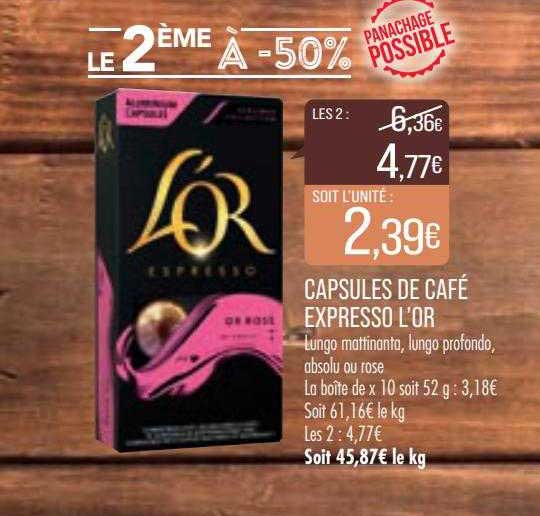 Capsules De Café Expresso L'or