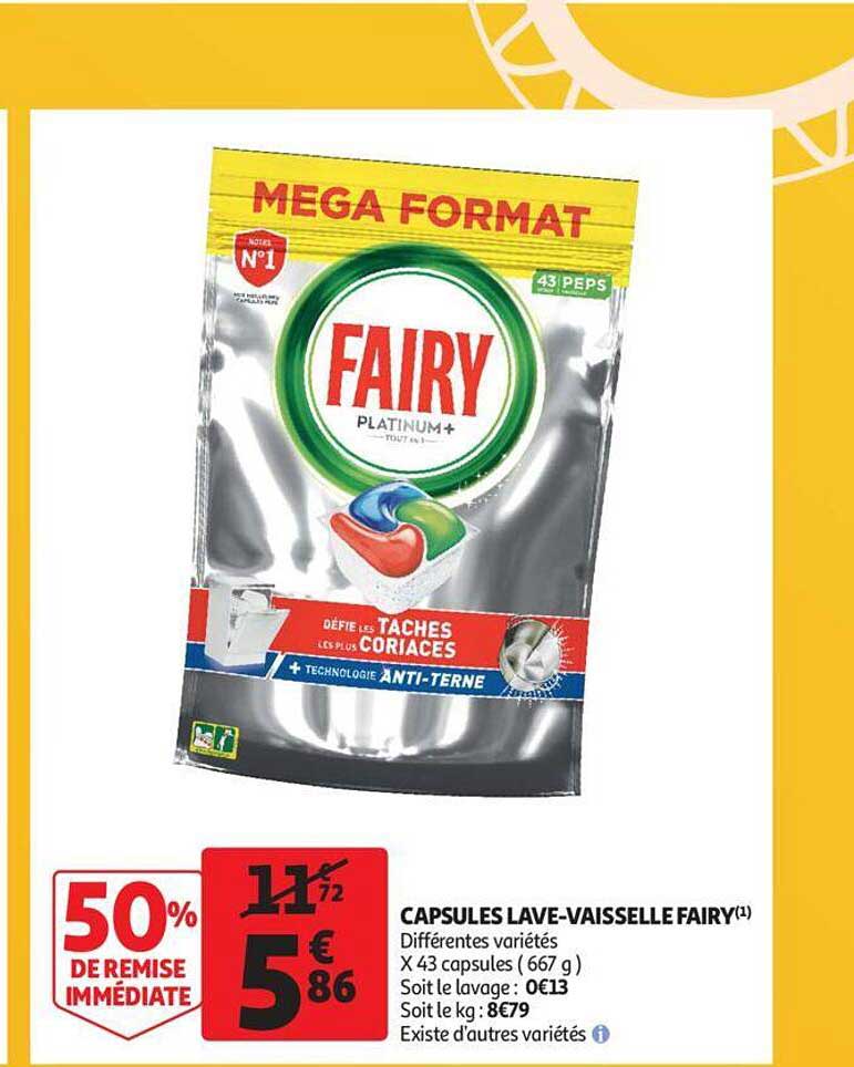 capsules lave-vaisselle fairy