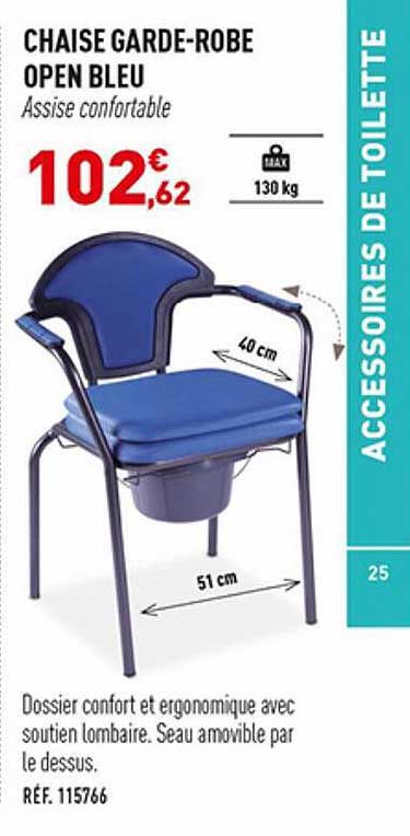 chaise garde-robe open bleu