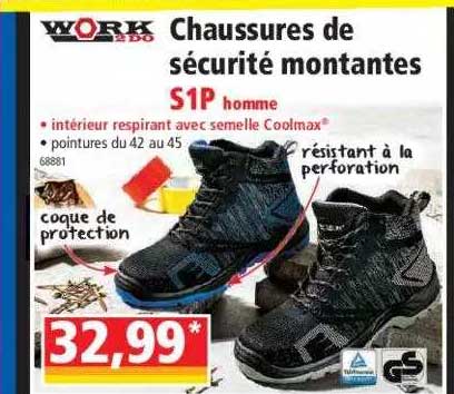 Chaussures De Sécurité Montantes S1p Homme Work 2 Do