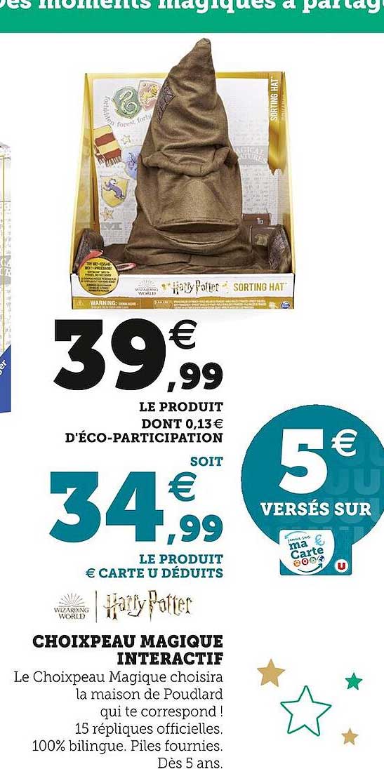 Choixpeau Magique Interactif Harry Potter