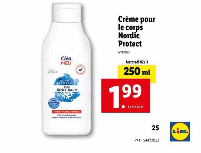cien med crème pour le corps nordic protect