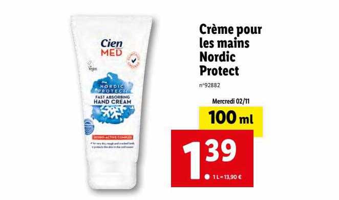 cien med crème pour les mains nordic protect