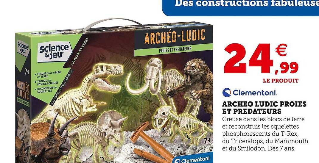 clementoni archéo ludic proies et prédateurs