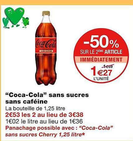 coca-cola sans sucres sans caféine