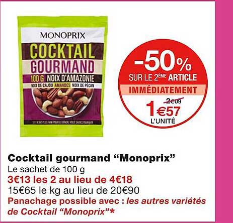 Cocktail Gourmand Monoprix