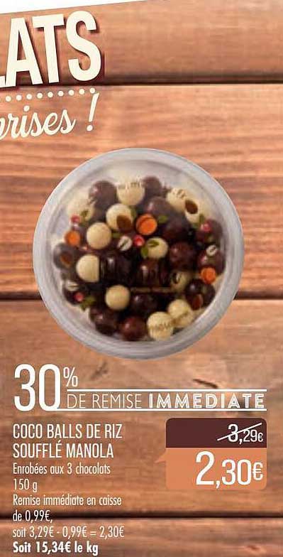 coco balls de riz soufflé manola