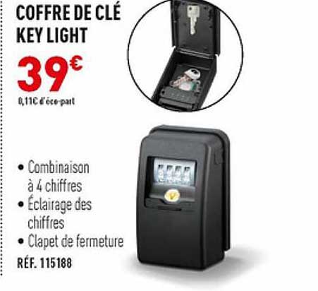 coffre de clé key light