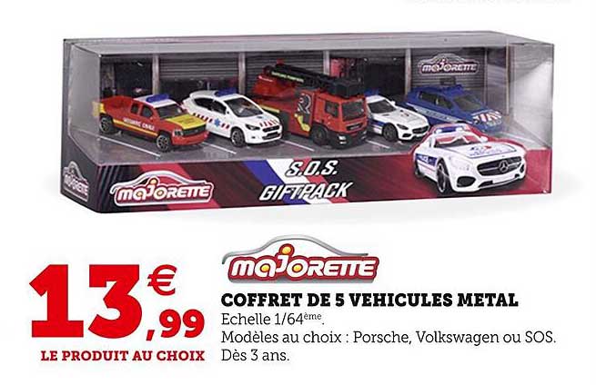 Coffret De 5 Véhicules Métal Majorette