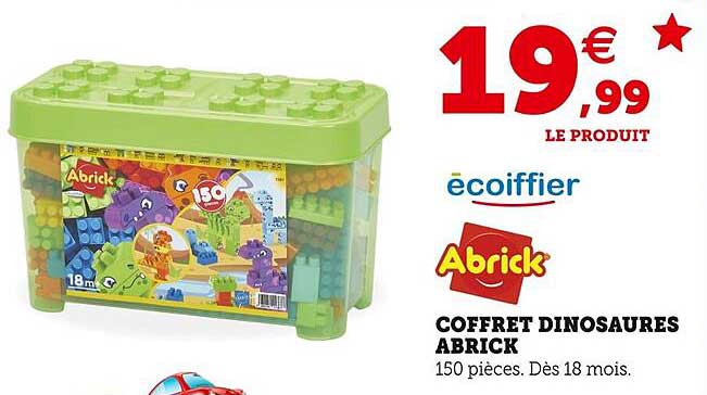 coffret dinosaures abrick écoiffier
