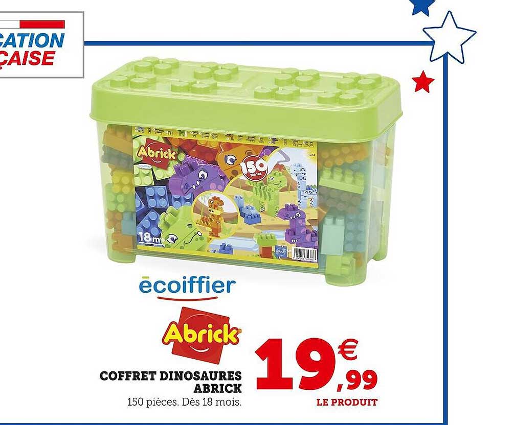 coffret dinosaures abrick écoiffier