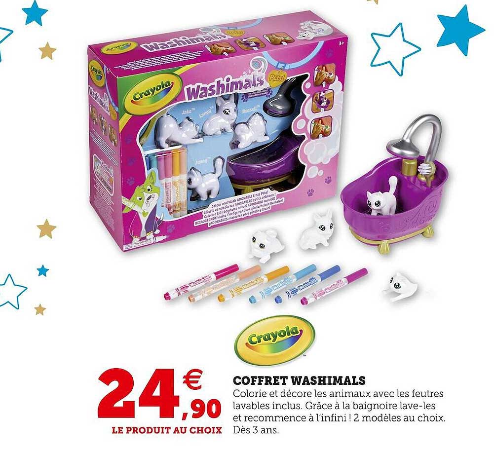 Coffret Washimals Crayola