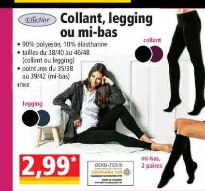 collant, legging ou mi-bas elleNor