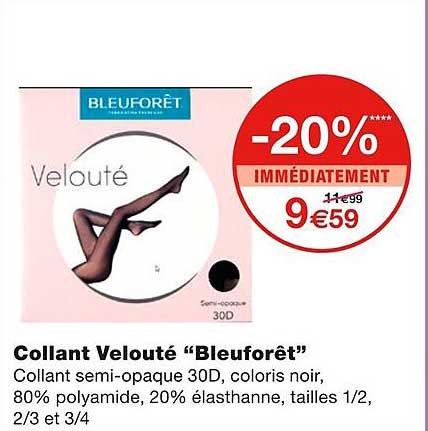collant velouté "bleuforêt"