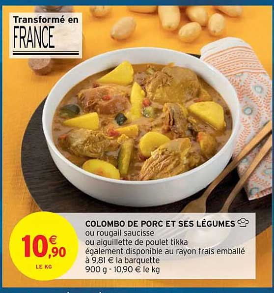 colombo de porc et ses légumes