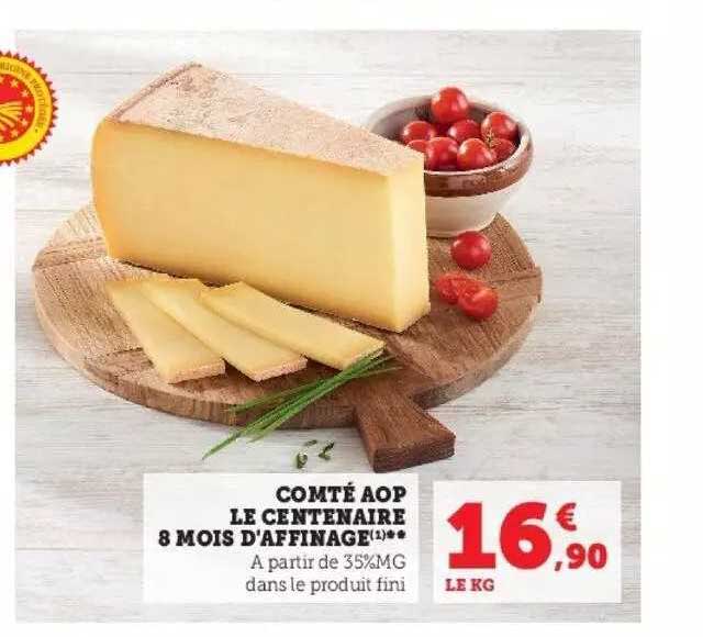 comté aop le centenaire 8 mois d'affinage