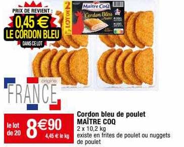 cordon bleu de poulet maître coq