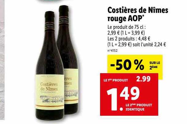 costières de nîmes rouge aop