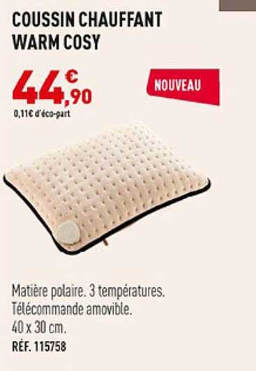 coussin chauffant warm cosy