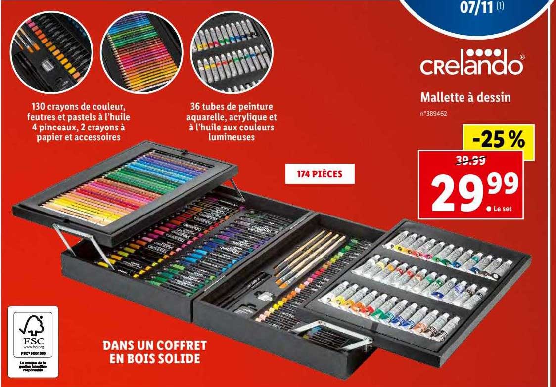 crelando mallette à dessin