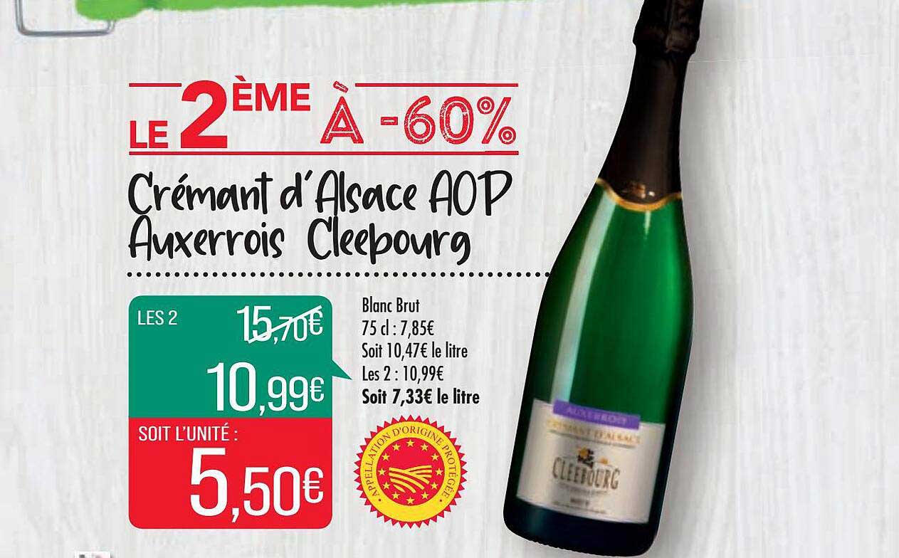 Crémant D'alsace Aop Auxerrois Cleepourg