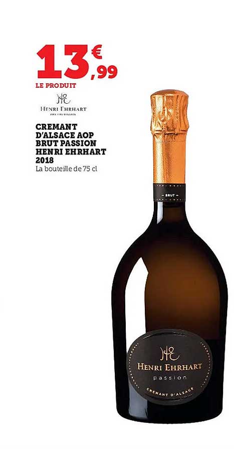 crémant d'alsace aop brut passion henri ehrhart 2018
