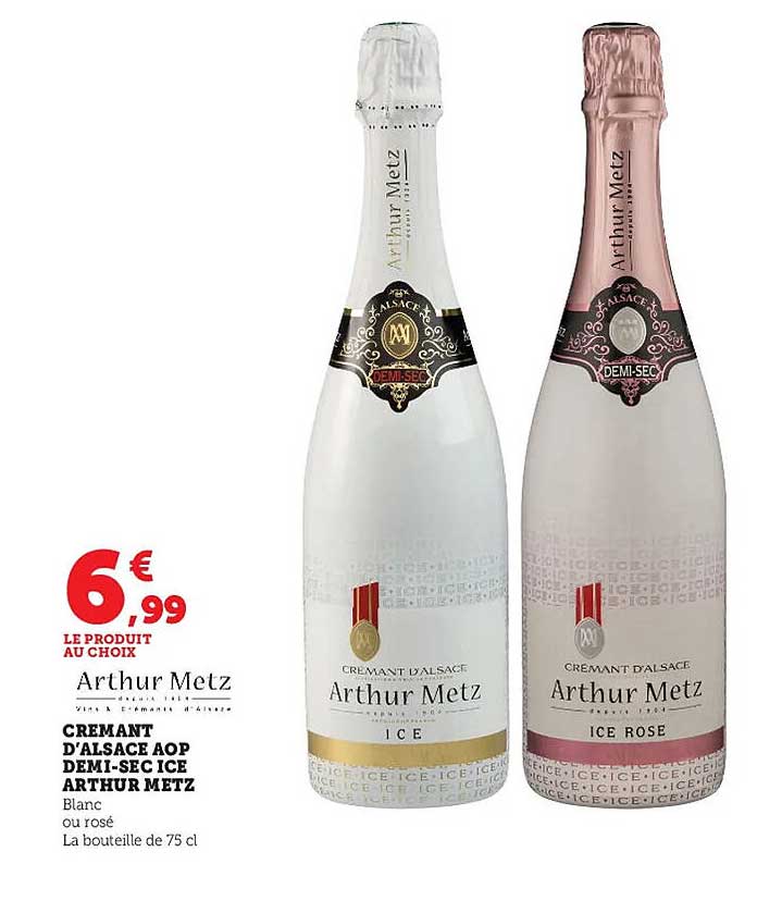 crémant d'alsace aop demi-sec ice arthur metz