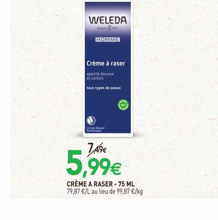 crème a raser weleda