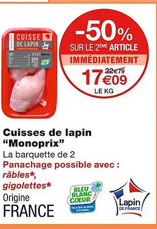 Cuisses De Lapin "monoprix"