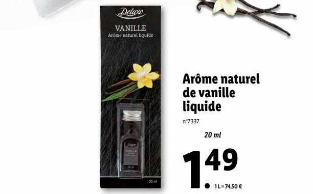 Deluxe Arôme Naturel De Vanille Liquide