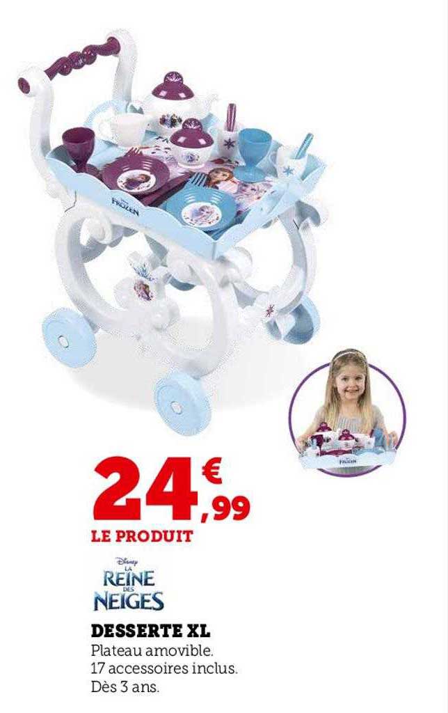 disney reine des neiges desserte xl