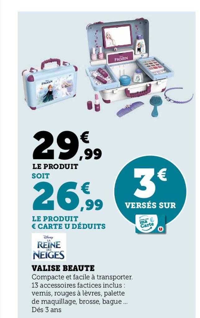 disney reine des neiges valise beauté