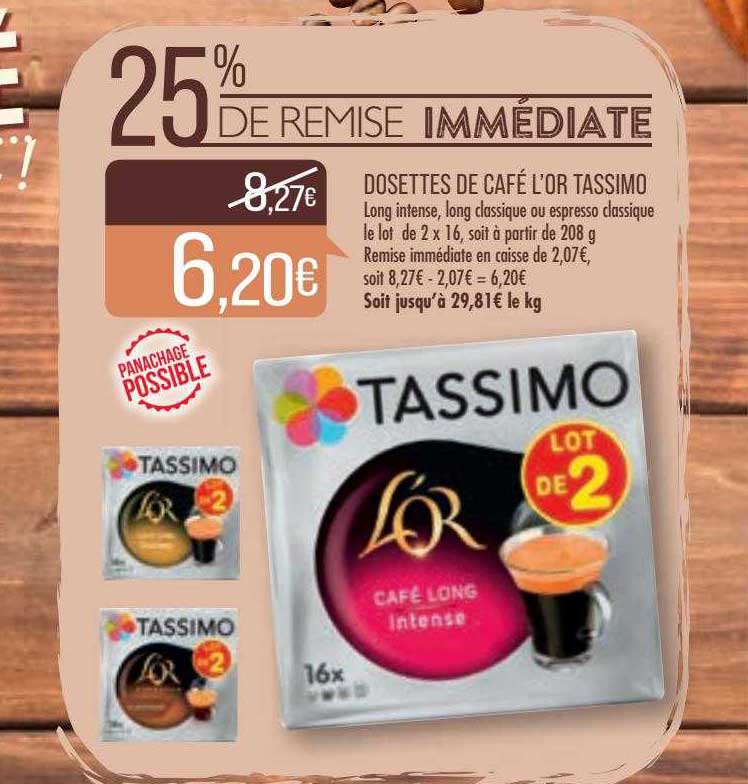 Dosettes De Café L'or Tassimo
